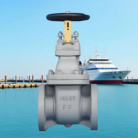 JIS F7366 Industrial Wedge Gate Valves Cast Iron 10K Marine Valve